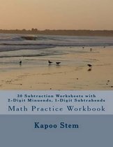 30 Subtraction Worksheets with 2-Digit Minuends, 1-Digit Subtrahends