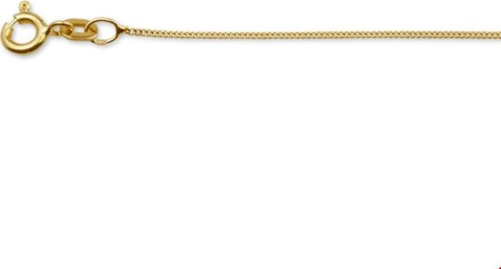 Huiscollectie goud - Gourmet ketting - 0.8 mm breed - 38 cm lang - 14 karaat goud