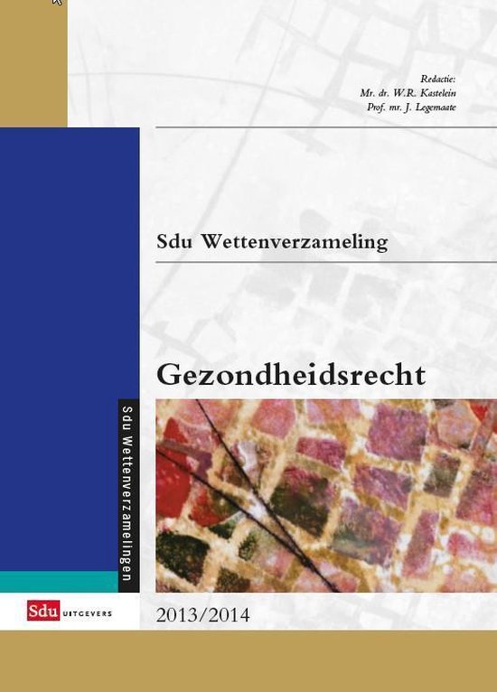 Sdu wettenverzameling gezondheidsrecht - cover