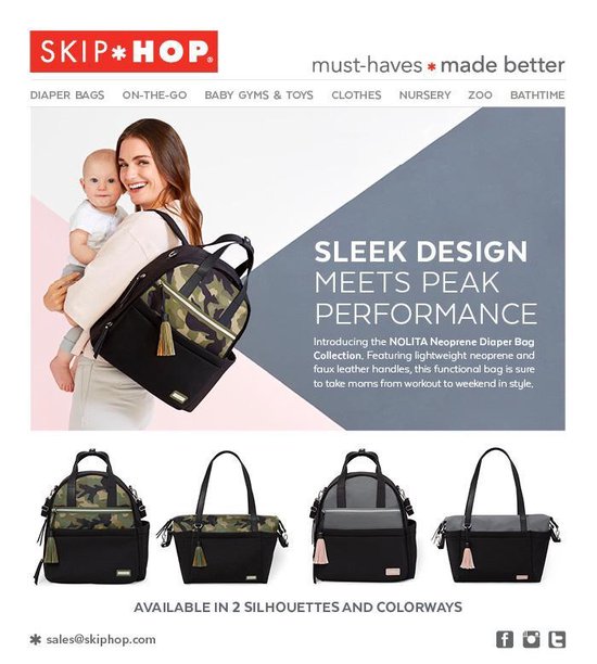 Skip Hop On the Go Neoprene Luiertas Black Camo bol