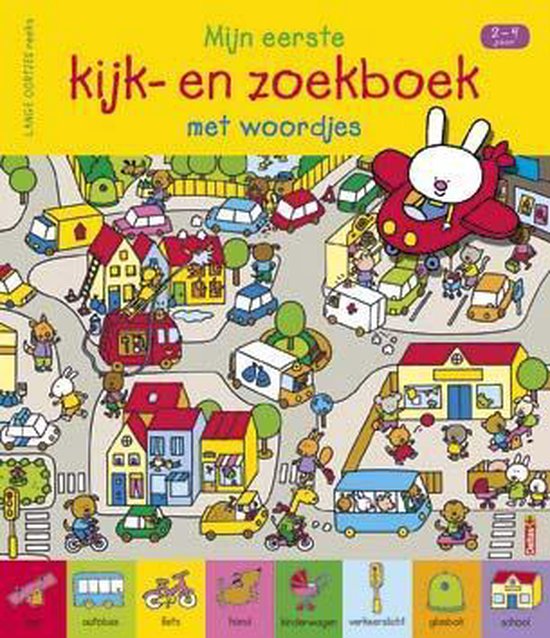 Lange Oortjes - Mijn eerste kijk- en zoekboek met woordjes ( ... - cover