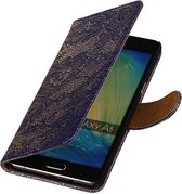 Mobieletelefoonhoesje.nl - Samsung Galaxy A5 Hoesje Bloem Bookstyle Blauw