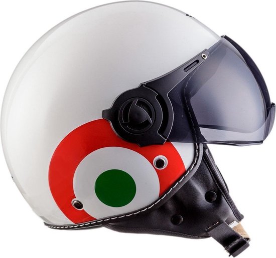 VINZ Pavia Casque Scooter avec double visière / Casque Jet / Casque de  cyclomoteur /