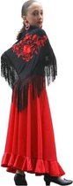 Spaanse Flamenco Rok - rood voor meisjes - Maat 14 - kledingmaat 152-158