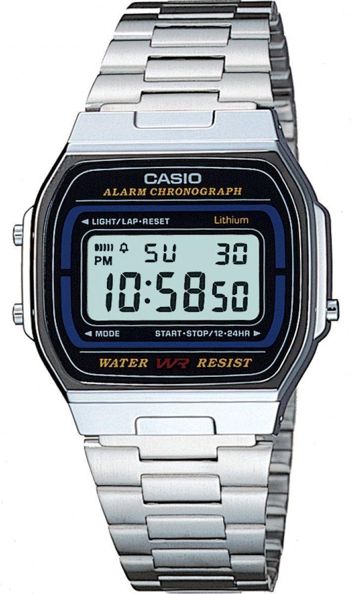 Casio CASIO Collection A164WA-1VES Horloge - Staal - Zilverkleurig - Ø 35 mm