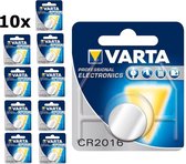 Varta CR2016 Professional Electronics 3V 90mAh Lithium knoopcel - 10 stuks