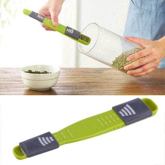2 Cuillères De Mesure Réglables Yancli - 1 Petite Et 1 Cuillère à Soupe, Blanc, Neuf Sous Emballage