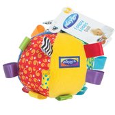 Playgro Vrolijke Pluche Bal - Loopy Loops Chime Ball - Grijp- en Bijtspeelgoed - Belletje - Lintjes - Spiegeltje - Speelgoed Baby - Speelgoed 1 jaar - Baby Speelgoed - Baby bal