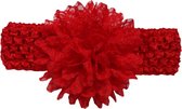 Jessidress Hoofdband Baby Haarband van katoen met bloem - Rood
