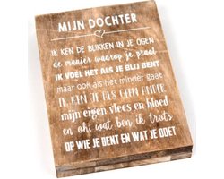 Hout Spreukbord Mijn Dochter Spreuken Familie Woondecoratie Cadeau Verjaardag