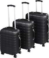 TecTake - kofferset Trolleyset 3-dlg hardshell zwart - 402669