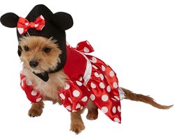 Rubies - Mickey & Minnie Mouse Kostuum - Minnie Mouse Voor Kleine Honden Kostuum - rood,wit / beige - Small - Carnavalskleding - Verkleedkleding