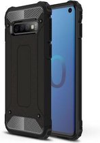 Samsung Galaxy S10 silicone TPU hybride zwart hoesje case