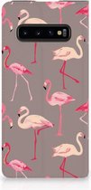 Geschikt voor Samsung Galaxy S10 Bookcover Flamingo