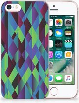 iPhone SE | 5S TPU Hoesje Design Abstract Green Blue
