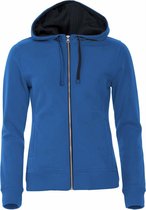 Clique Classic Hoody FZ Ladies Kobalt maat L