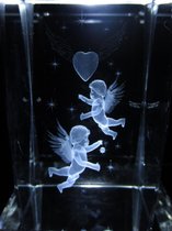 Laserblok 3D "Cupido's met hart"