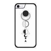 iPhone 8 Hardcase hoesje Abstract Moon Black - Designed by Cazy