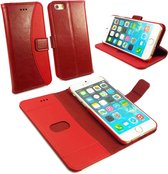 Tuff-LuvLeren Slim-Stand Portemonnee Hoesje Voor Iphone 6 Plus / 6s Plus - Rood