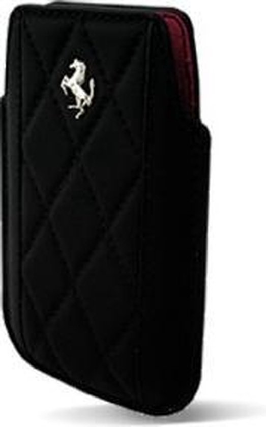 Ferrari Sleeve Maranello Leather geschikt voor iPhone 3/4/4s/5/5s/5c/SE2016 FEMA1PBL - Zwart