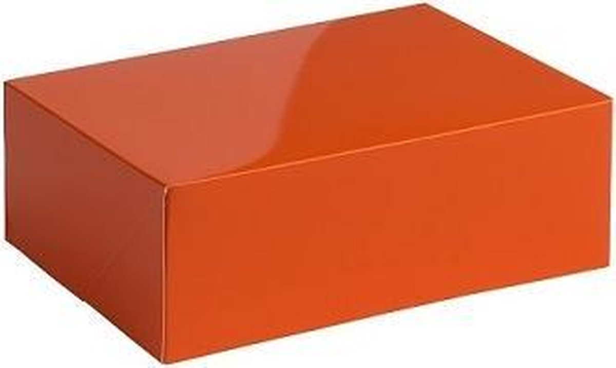Cadeaudoos cadeauverpakking, glossy 30x22x7cm ORANJE (10 stuks)