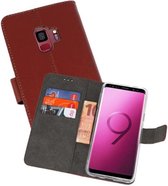 Booktype Telefoonhoesjes - Bookcase Hoesje - Wallet Case - Geschikt voor Samsung Galaxy S9 - Bruin