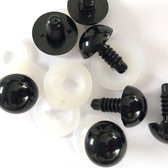 15 mm zwarte veiligheidsoogjes 50 paar