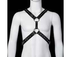 Banoch | Chest harness Raimond - kunst leer harnas voor man