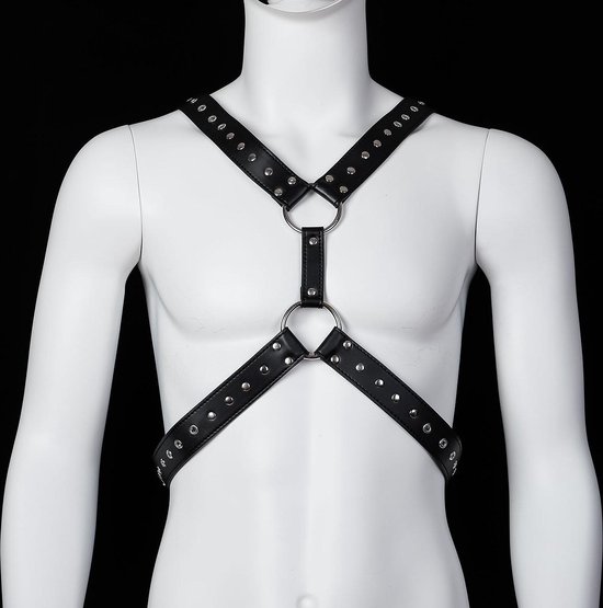 Banoch | Chest harness Raimond - kunst leer harnas voor man