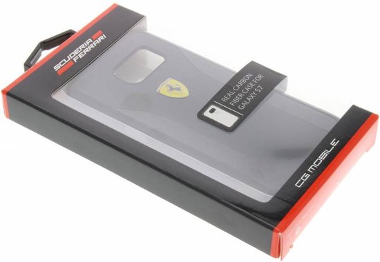 Ferrari Real Carbon Fiber Hard Case Samsung Galaxy S7 van Merkloos — afbeelding 5