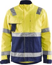 Blåkläder 4064-1811 Jack Ongevoerd High Vis klasse 3 Geel/Marineblauw maat L