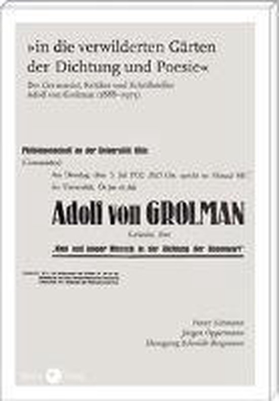 'in die verwilderten Gärten der Dichtung und Poesie', Littmann, Franz