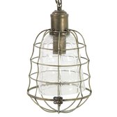 Hanglamp Mias Industrieel - Bronskleur - Metaal - Glas - 38 cm
