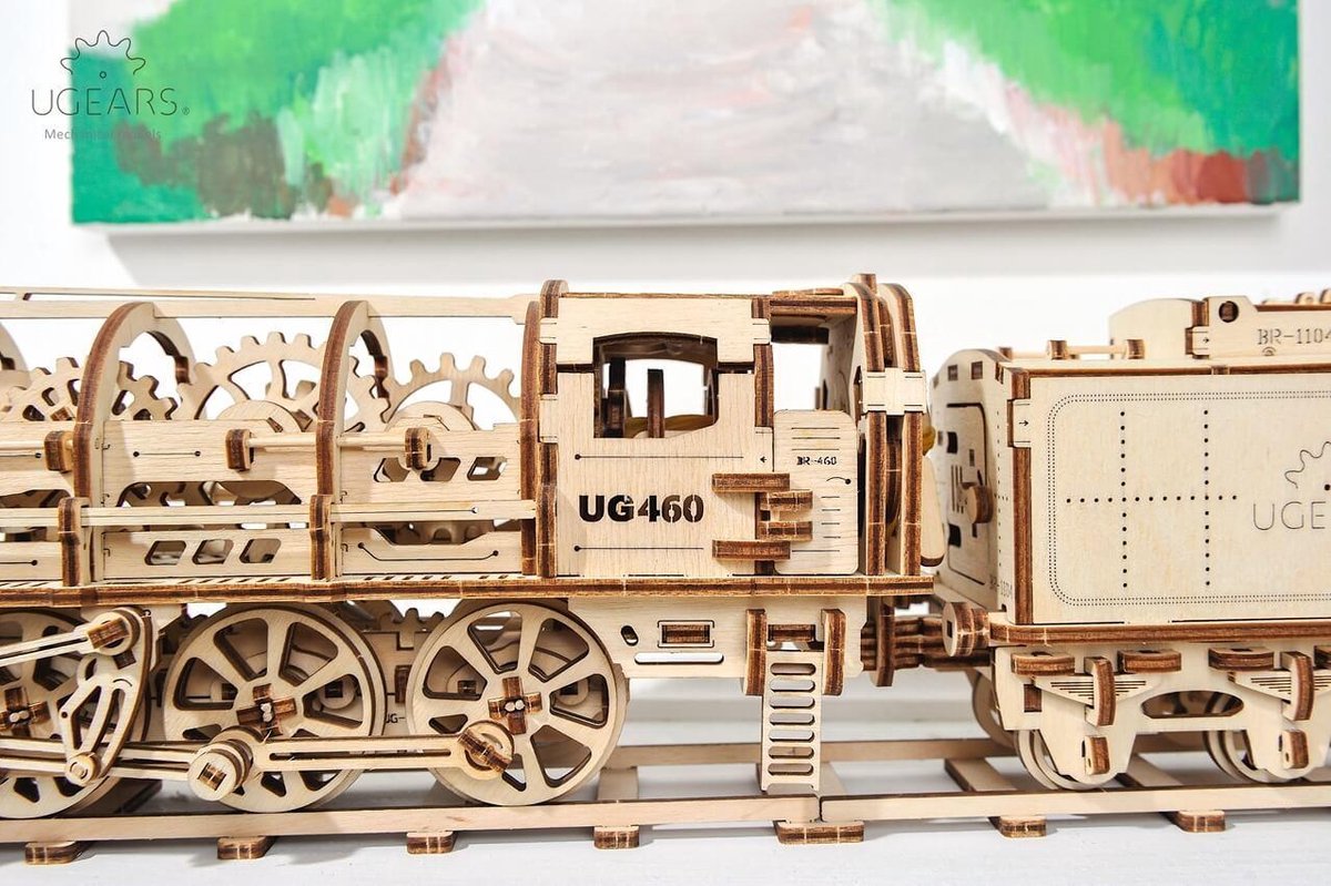 Ugears Modelbouw Hout Locomotief — afbeelding 18