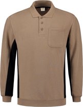 Tricorp polosweater Bi-Color - Workwear - 302001 - khaki-zwart - maat M
