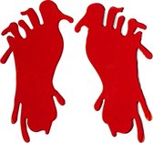 Bebloede voetsporen Halloween versiering - Feestdecoratievoorwerp