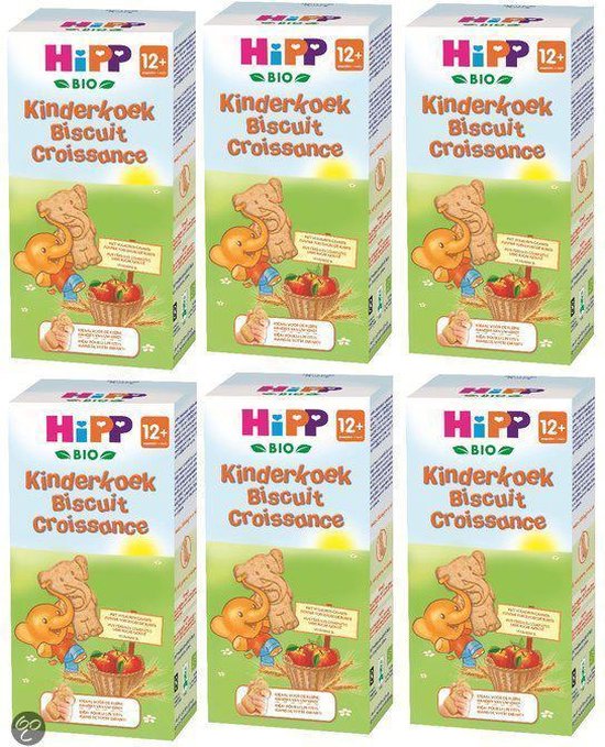 HiPP - Mijn Lekker Vierruurtje kinderkoek met appelen - 6 stuks 150g
