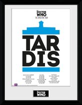 Framed collector print met kader 30 x 40cm Doctor Who Spacetime Tour Tardis