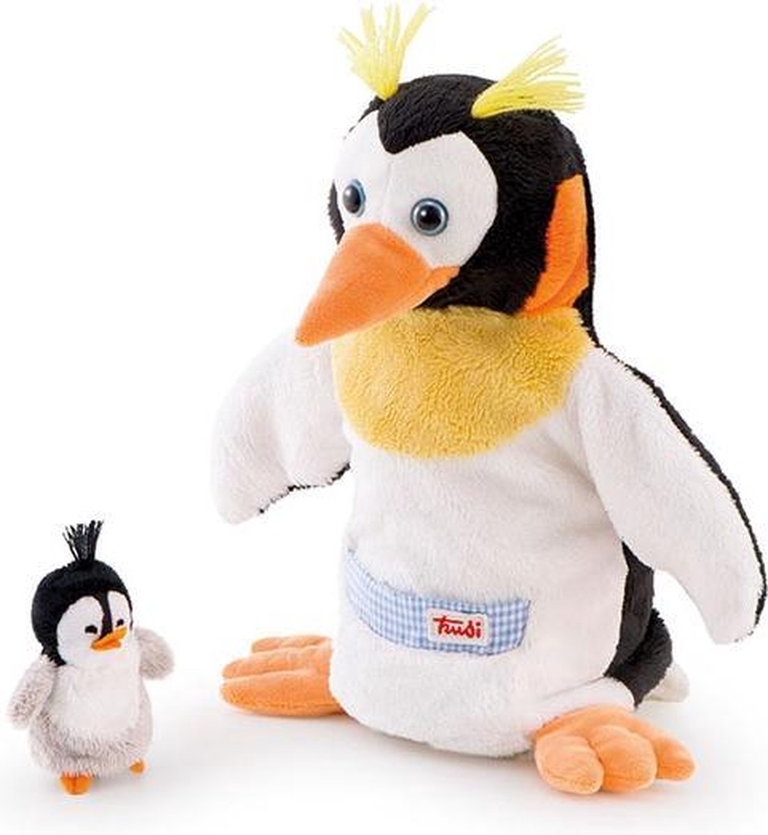 Trudi Handpop Pinguin met baby 28 cm - Trudi