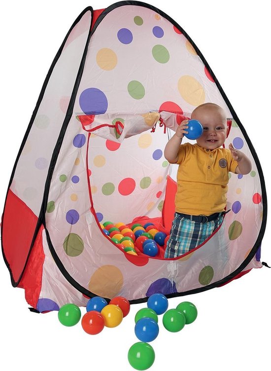 Tipi Tent met 100 Ballenbak Ballen - 104x104x110 cm | bol.com