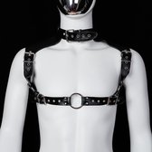 Banoch | Chest collar harness Raigel - imitatie leer harnas voor man