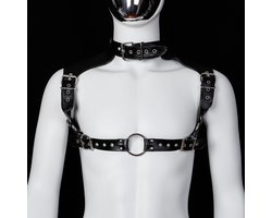 Banoch | Chest collar harness Raigel - imitatie leer harnas voor man