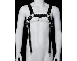 Banoch | Chest harness Raiko - imitatie leer harnas voor man