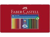 Kleurpotlood Faber Castell GRIP metalen etui a 36 stuks doos met 3 stuks