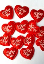 Decoratie hartjes kussentjes per 10 stuks, Valentijnsdag