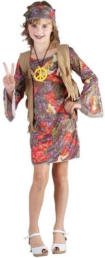 Hippie kostuum voor meisjes 4-6 jaar (116)
