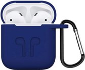 Airpods iCoon Silicone Case Cover Hoesje geschikt voor Apple Airpods - Kobalt Blauw