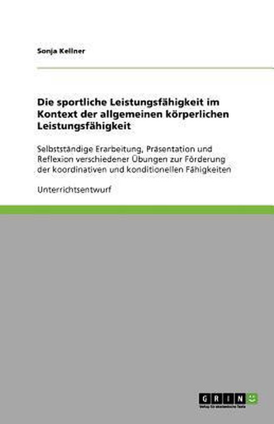 Die sportliche Leistungsfähigkeit im Kontext der allgemeine ... - cover