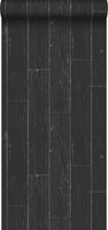 Origin Wallcoverings behangpapier verweerde houten planken mat zwart en zilver - 347542 - 53 cm x 10,05 m