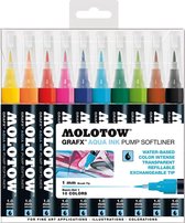 Molotow GRAFX Aqua Ink Pump Softliner 10x Basic-Set 1